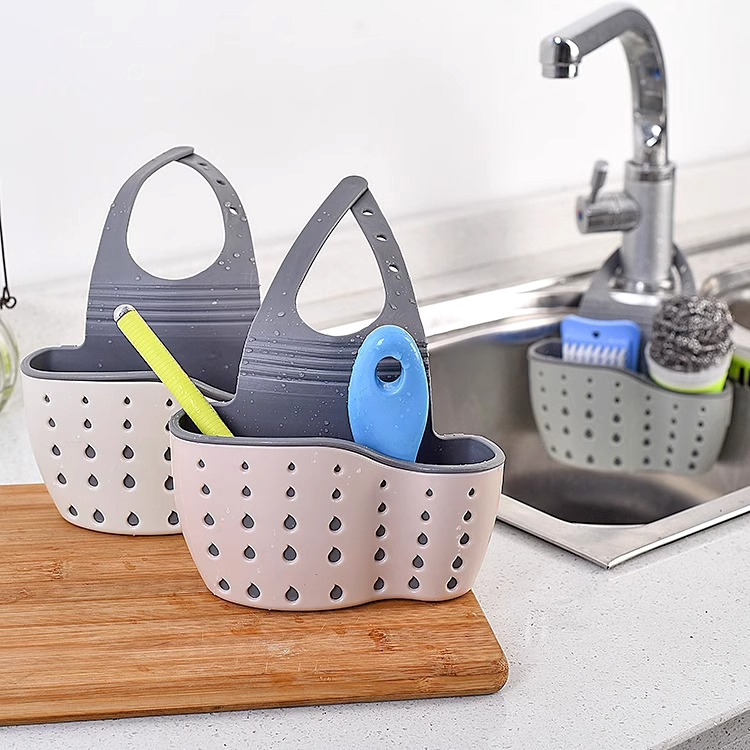 水槽沥水篮挂袋水龙头洗碗海绵收纳置物架厨房用品免打孔水池挂篮
