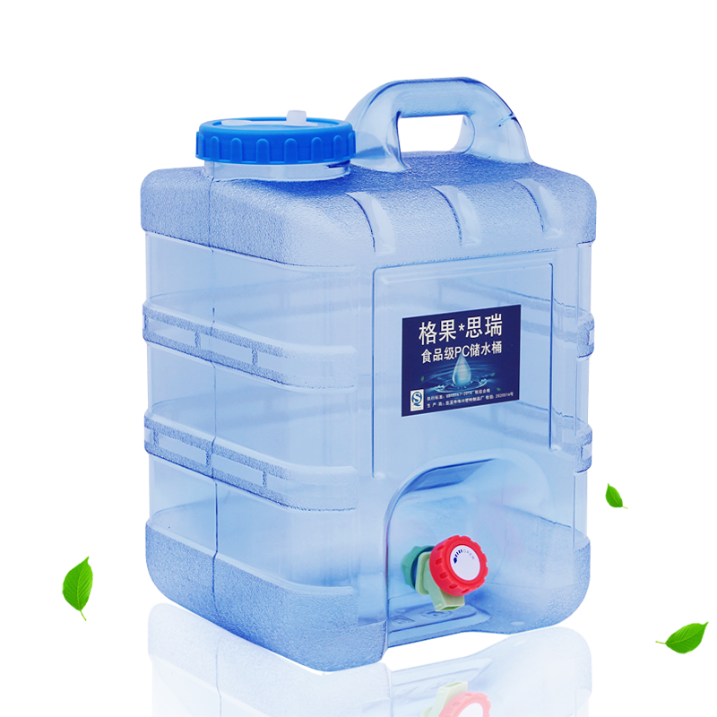 户外水桶带龙头车载自驾游储水箱纯净矿泉水家用储水用蓄水塑料桶