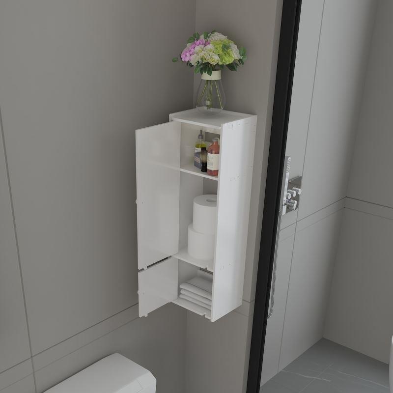 免打孔卫生间马桶置物架壁挂式洗手间厕所浴室坐便器墙上收纳柜窄