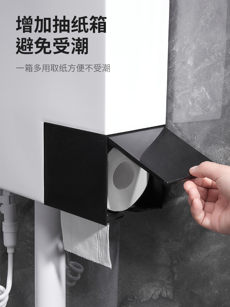家用卫生间蹲便器抽水节能马桶水箱大冲力加厚蹲坑挂墙厕所冲水箱
