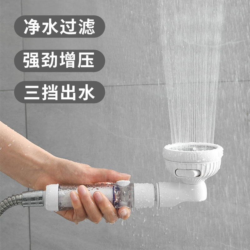 日本花洒喷头增压浴室净水过滤淋浴头洗澡手持式热水器沐浴莲蓬头