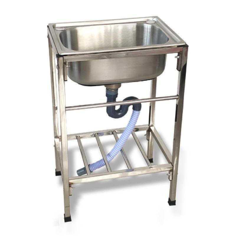 极速槽锈钢支架盆水不双p槽带水斗池盆架洗菜洗脸洗碗操作台面架