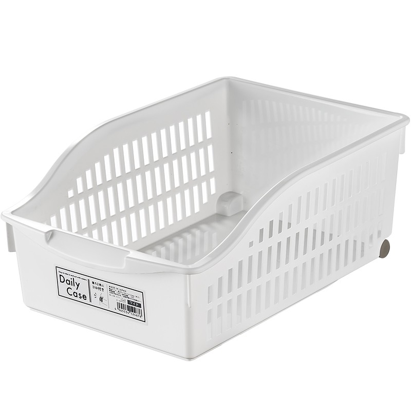 新品日本进口厨房下水槽收纳筐冰箱抽屉式整理盒橱柜塑料置物架带