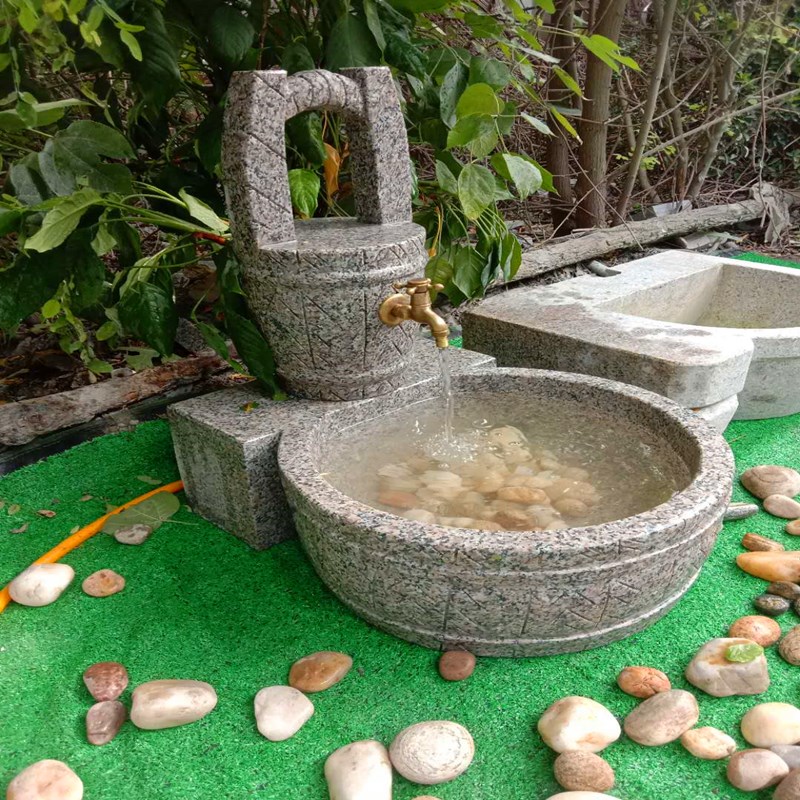 速发户外水槽庭院洗手池石头拖把池花园水池阳台墩布池大理石别墅