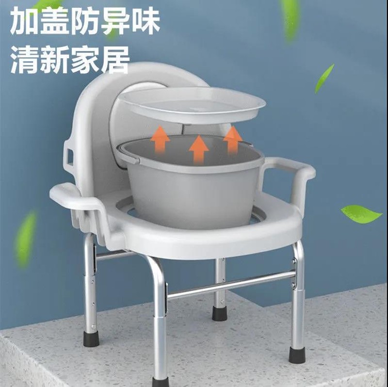 折叠钢管老人坐j便椅可携式移动马桶孕妇坐便器家用厕所蹲坑神器