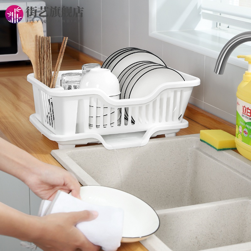 速发厨房碗筷沥水篮架子碗盘柜碗碟盘置物架水槽滤水台面筷子勺子