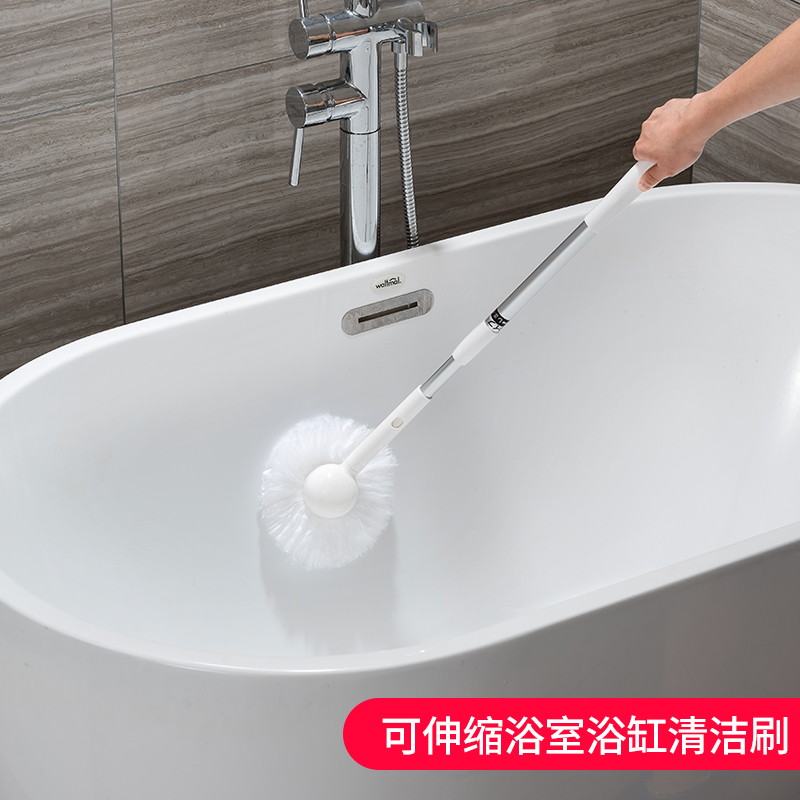 日本长柄浴缸刷卫生间墙面刷浴室瓷砖地板鱼缸玻璃无死角清洁刷子