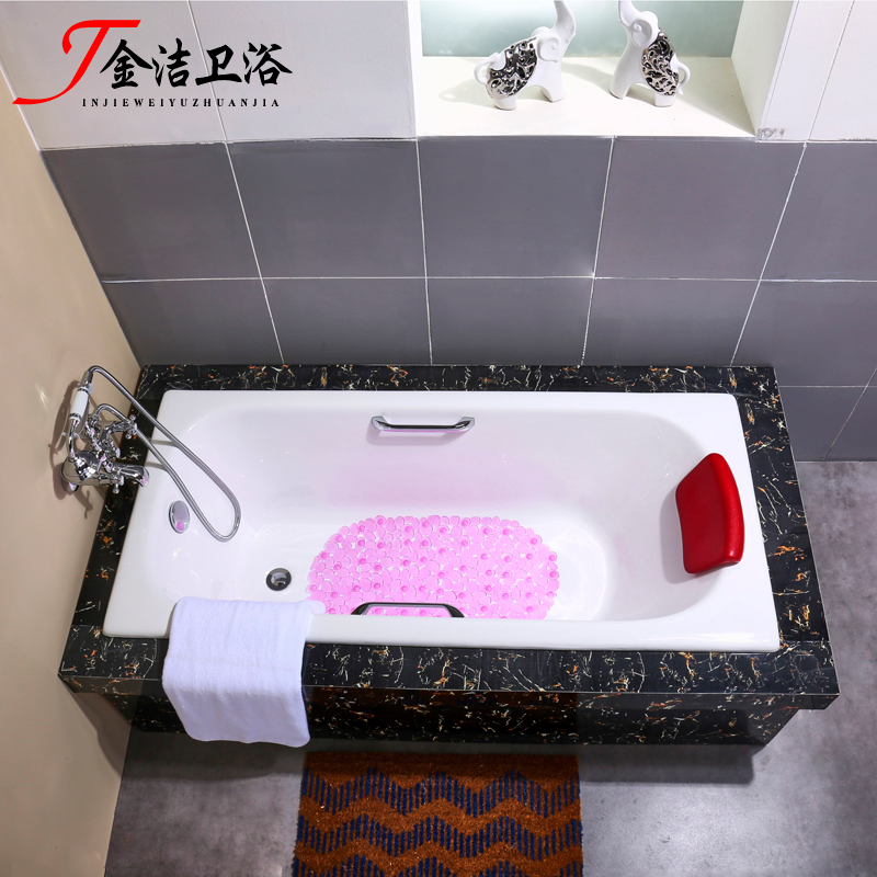 嵌入式铸铁搪瓷浴缸1.5./1.6/1.7米定制浴缸成人陶瓷浴缸