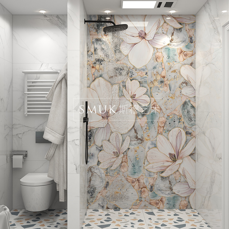 现代玄关浴室马桶厕所厨卫生间瓷砖墙贴纸防水自粘免钉装饰壁挂画