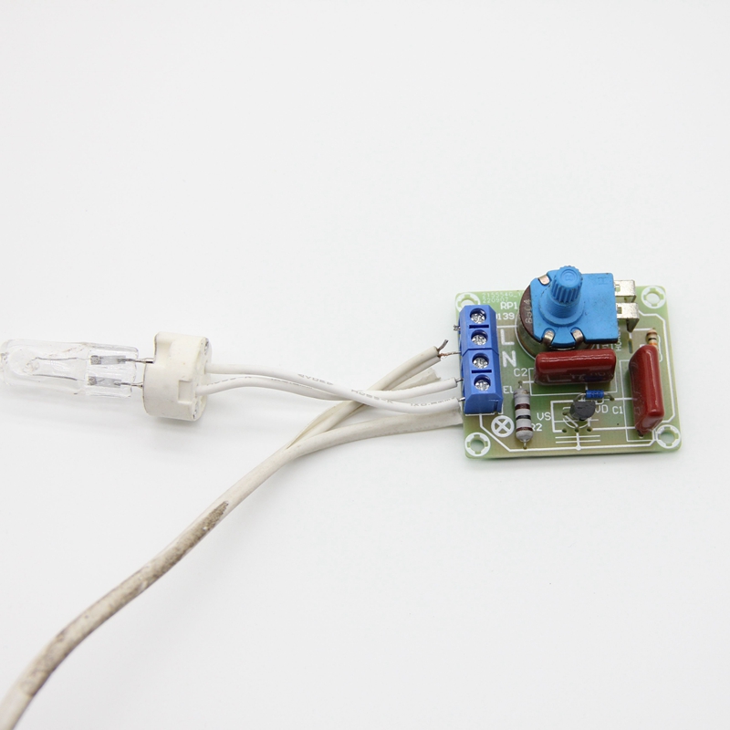 双向可控硅晶闸管调光台灯电路的安装DB3灯泡+座子+线电子DIY散件