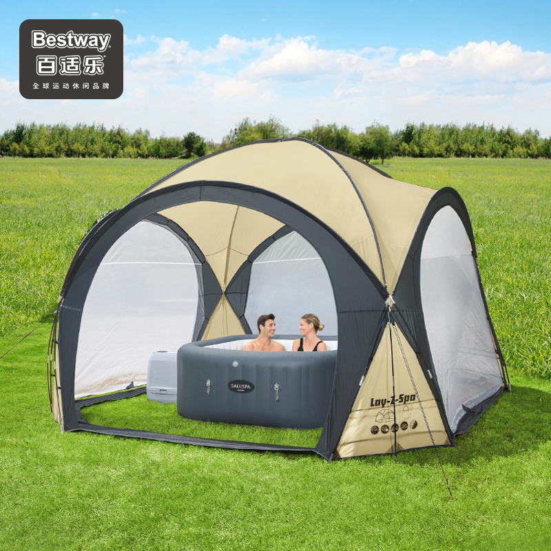 Bestway游泳池帐篷遮阳篷家用水疗池充气游泳池遮阳篷spa浴缸帐篷