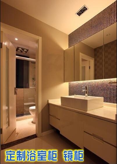 上海定制浴室柜台盆柜洗脸盆实木镜柜梳洗台卫浴柜定做卫浴柜悬空