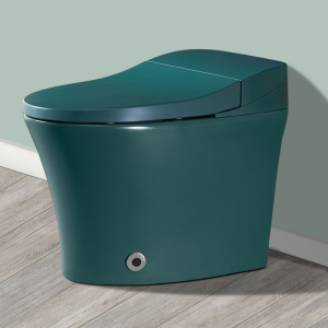 日本创意即热全自动翻盖家用坐便器电动座便哑光绿一体式智能马桶