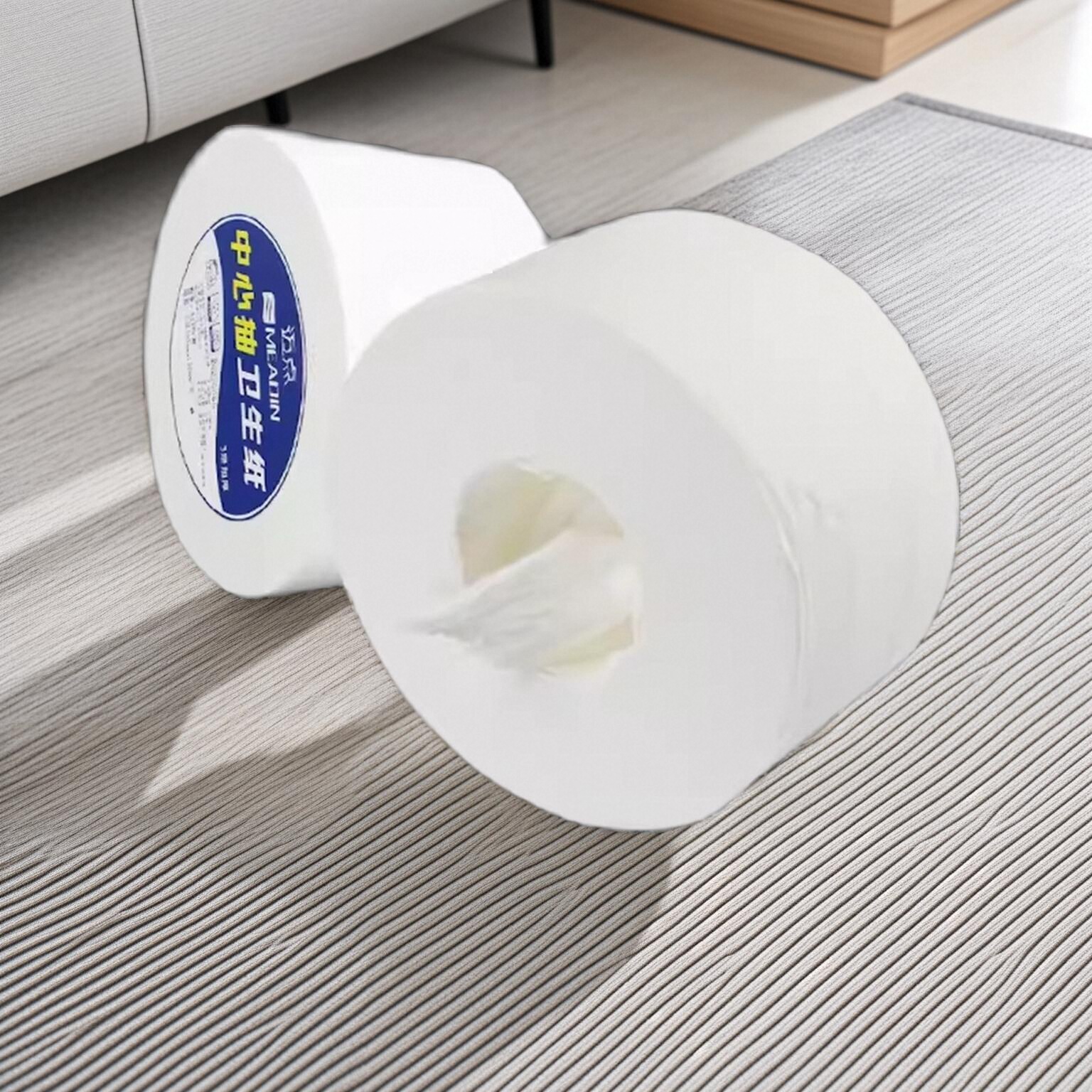 1080D商用厕所卫生纸省纸中心抽大卷纸迈点纸巾盒315D用三层加厚