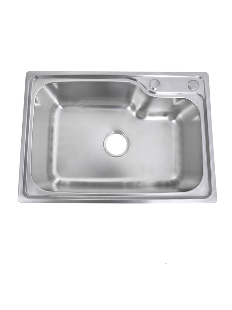 厨房水槽单盆洗菜盆洗碗槽水盆SUS304不锈钢小水池加厚大单槽套餐