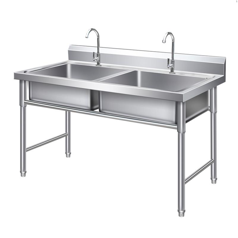 不锈钢水槽加厚下沉式商用洗碗槽餐厅带支架家用304洗涤槽洗菜盆