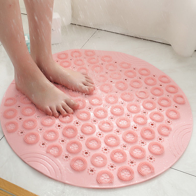 圆形浴室防滑淋浴房洗澡脚卫生间地卫浴防水地带吸盘塑料
