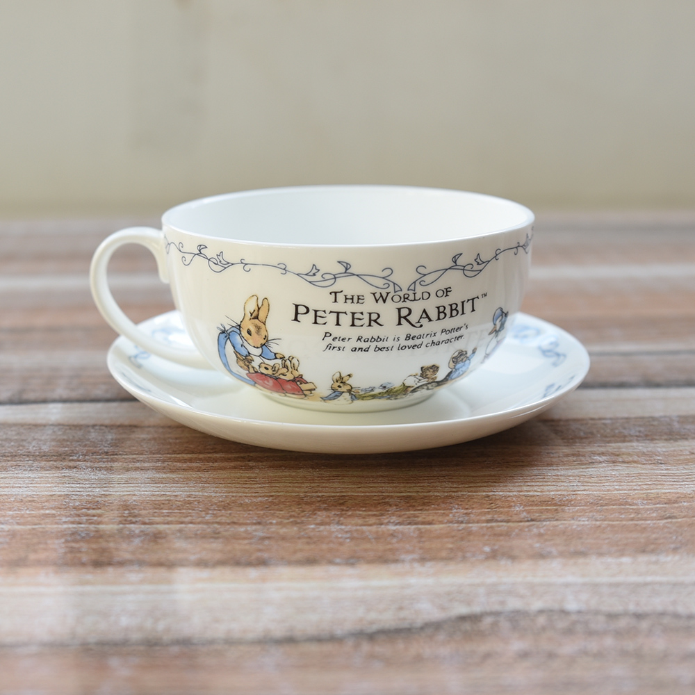 骨瓷创意欧式可爱卡通下午茶杯碟大陶瓷红茶咖啡办公室水杯高档