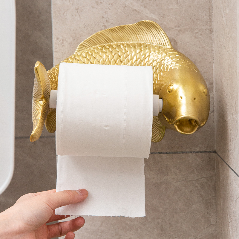 卫生间卷纸架创意个性厕所纸巾架壁挂式浴室可爱家用厕纸架免打孔