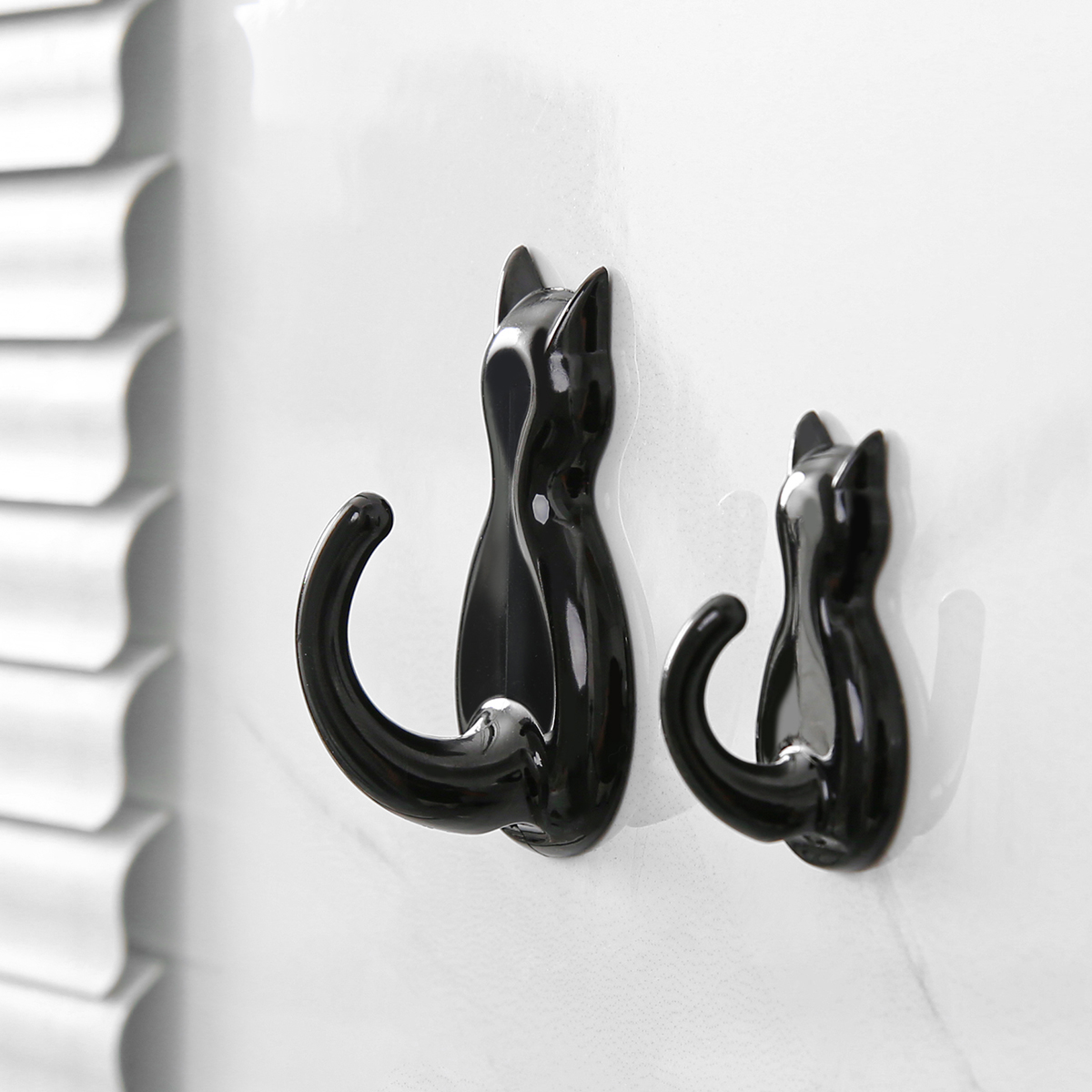 KOKUBO日本小猫挂钩免打孔浴室无痕强力厕所厨房门后墙壁钥匙粘钩