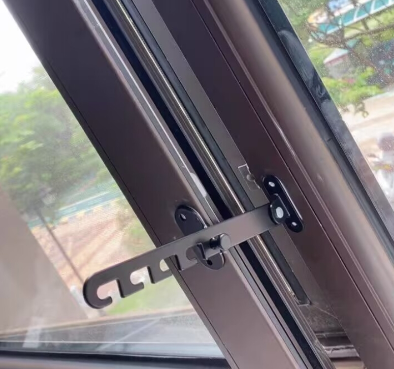 铝合金窗户限位固定器支架撑杆配件塑钢门窗儿童安全防风勾内外开