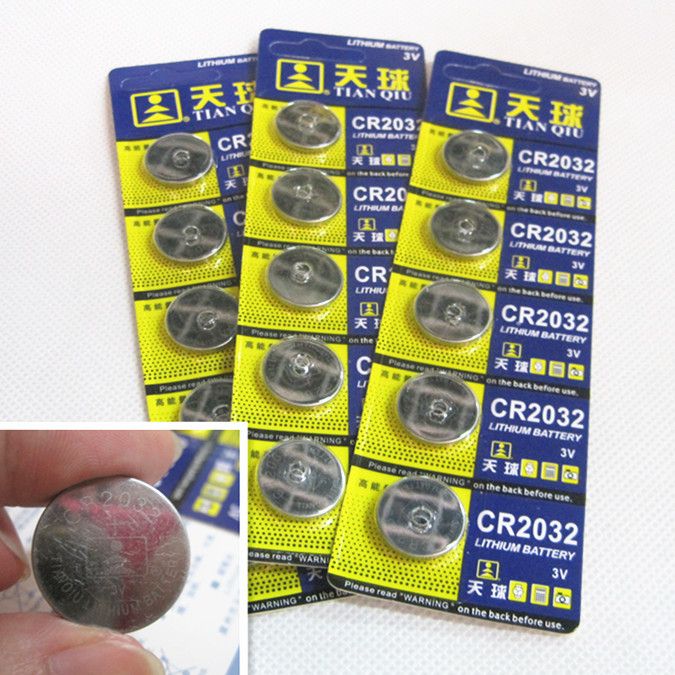 天球主板电池CR2032锂电池3V纽扣电池电子秤汽车钥匙遥控器5粒/板