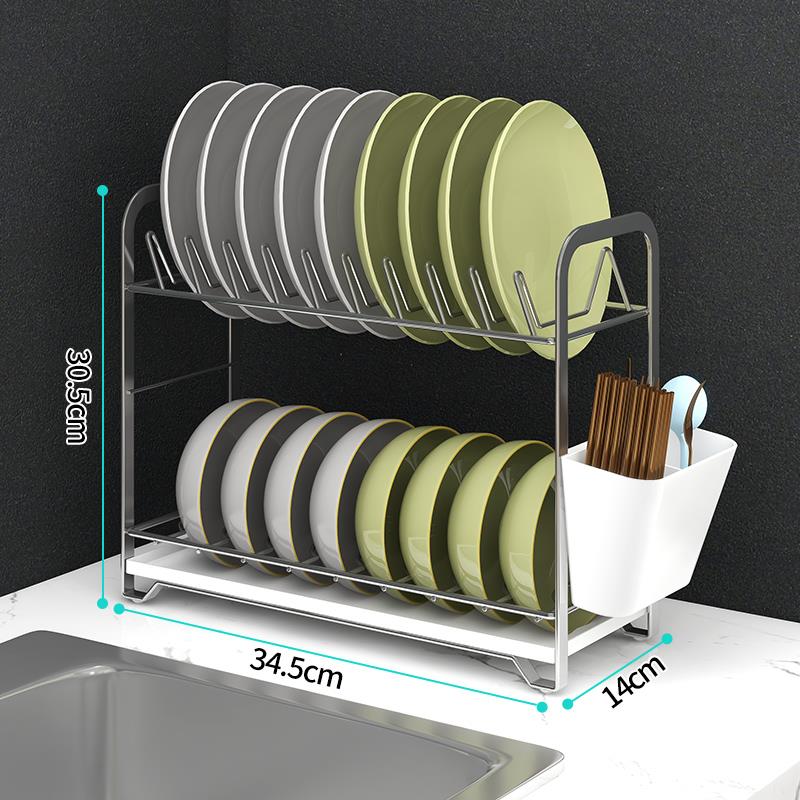 不锈钢碗碟收纳架水槽上碗筷碗架沥水架厨房碟子碗盘洗碗槽置物架