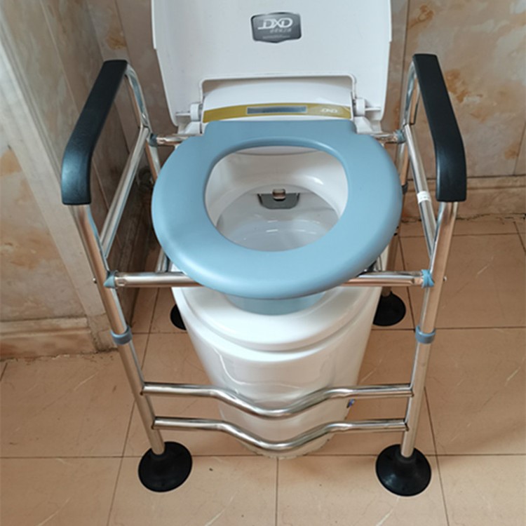 加高不锈钢移动马桶增高厕所扶手坐便架子老人孕妇残疾人坐便器凳