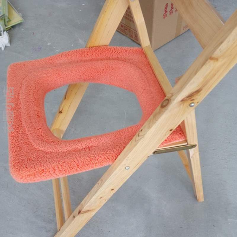 器实木老年人.垫方形坐垫椅子套坐家用坐马桶椅凳便折叠孕妇便保