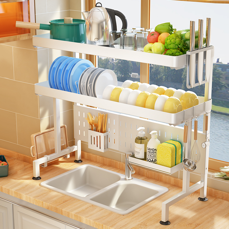 厨房水槽置物架台面晾放碗碟碗盘收纳沥水架子洗碗槽水池上方碗架