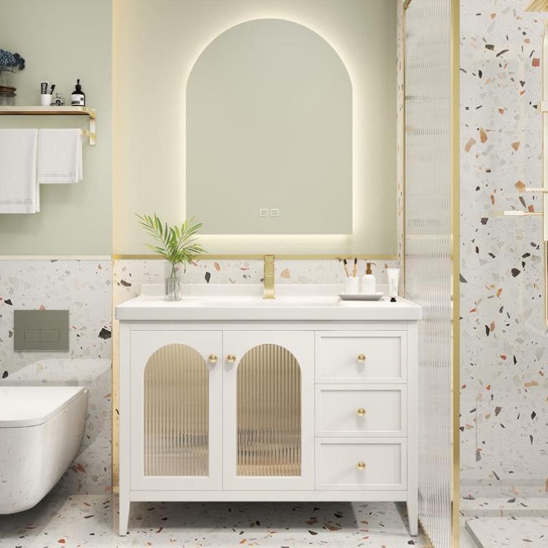 智能组合柜浴室柜洗脸盆玻璃门现代卫生间意式洗手台洗漱法式