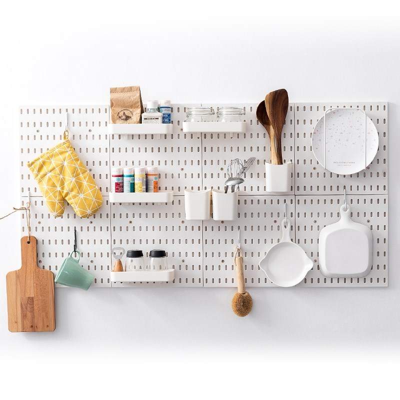 烘焙工具 收纳 置物架 烘培小钉板储物置物架厨房卫浴墙壁收纳架