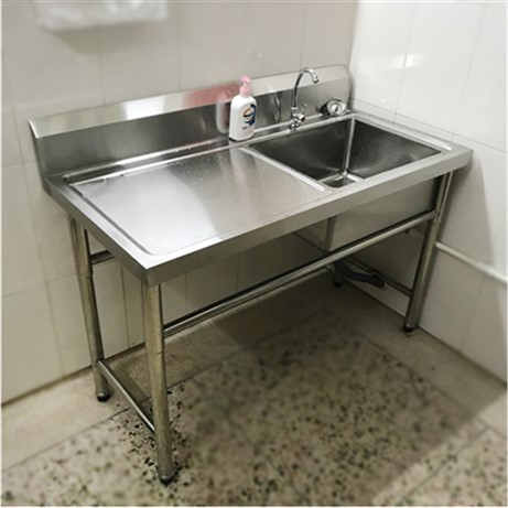 平台加长水槽集成台面盆洗手不锈钢单池一体托架工作台带厨房