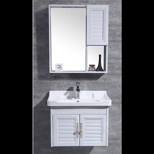 促销现代简约浴室柜组合小户型北欧挂墙式洗脸洗手盆柜太空铝合金