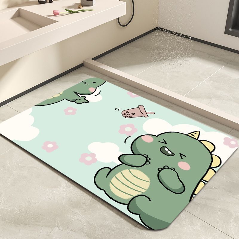 小恐龙家用卫浴洗手间吸水防滑地垫浴室化妆室厕所防滑速干垫子
