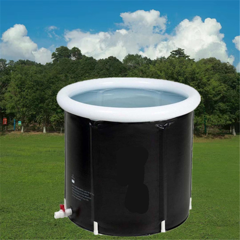 PVC折叠浴桶 充气泡澡桶成人冰浴桶 家用洗澡桶 全身圆形浴缸