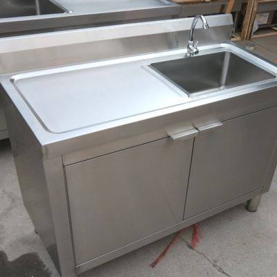 定制304厨房不锈钢集成水槽水池柜抽屉一体手工拉篮整体洗碗池菜