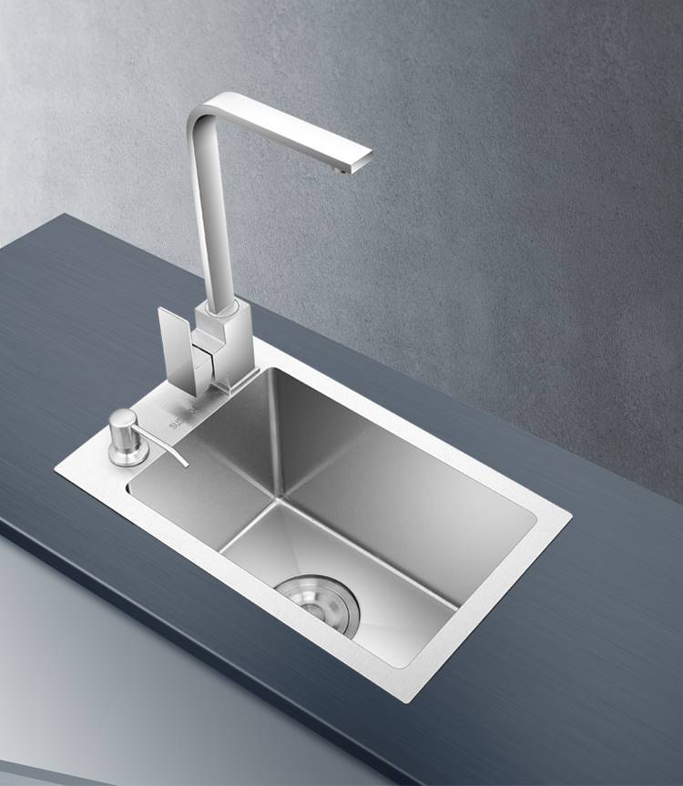水槽定制定做304不锈钢小单槽小号厨房洗菜盆迷你窄长型水槽
