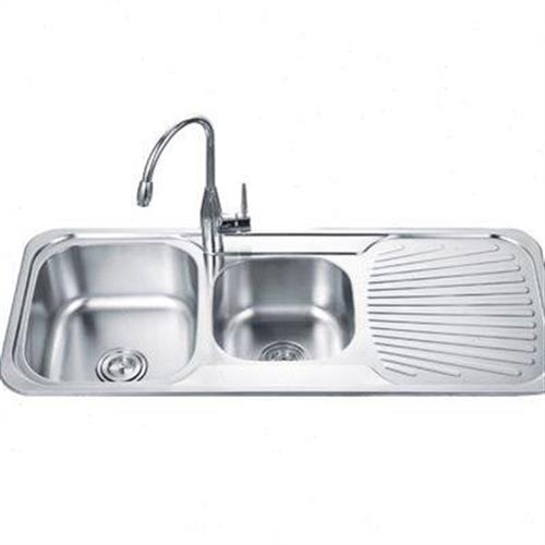 304不锈钢沥水板水槽单槽厨房套餐加厚双槽洗菜盆单盆大号洗碗池