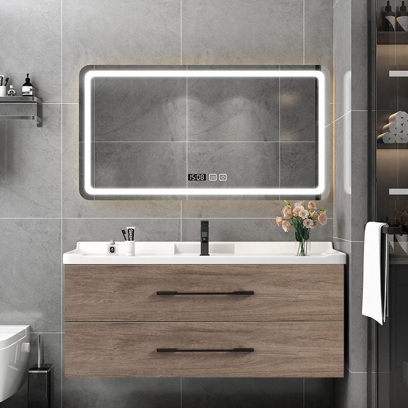 智能浴室柜组合陶瓷一体现代简约卫生间卫浴洗漱台池洗手盆柜组合