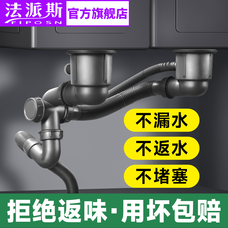 厨房水槽洗菜盆排水管延长排水管下水管加长管单槽下水配件