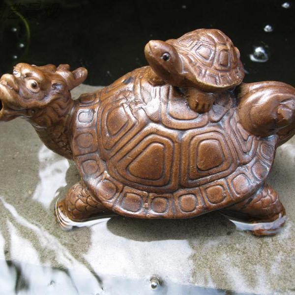 26X8假山鱼池喷水摆件陶瓷龙头龟水族鱼缸园林园艺家居造景装饰