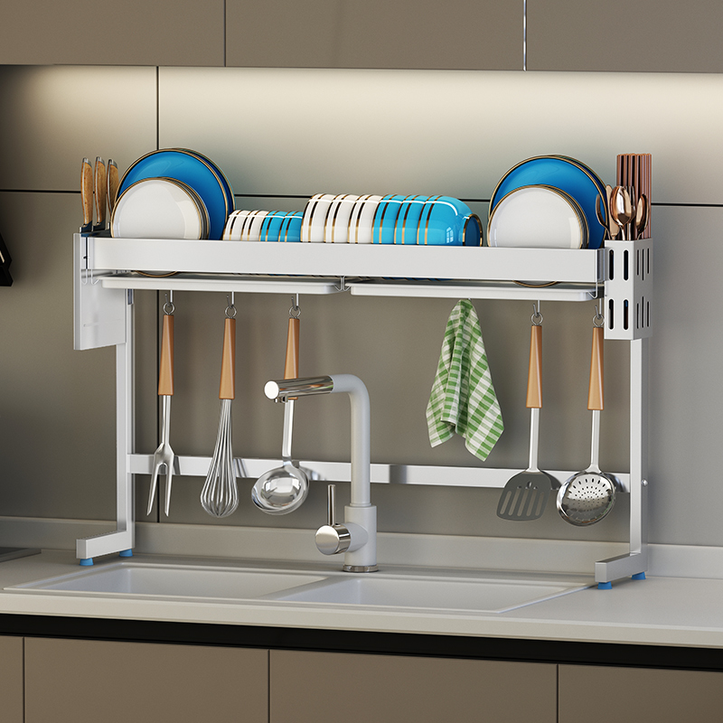 304不锈钢水槽置物架厨房水池上方小尺寸家用碗架晾碗盘收纳架子