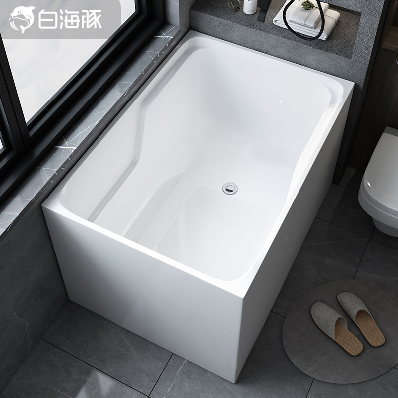 定制亚克力小户型浴缸家用独立式日式深泡浴盆坐式可移动网红迷你