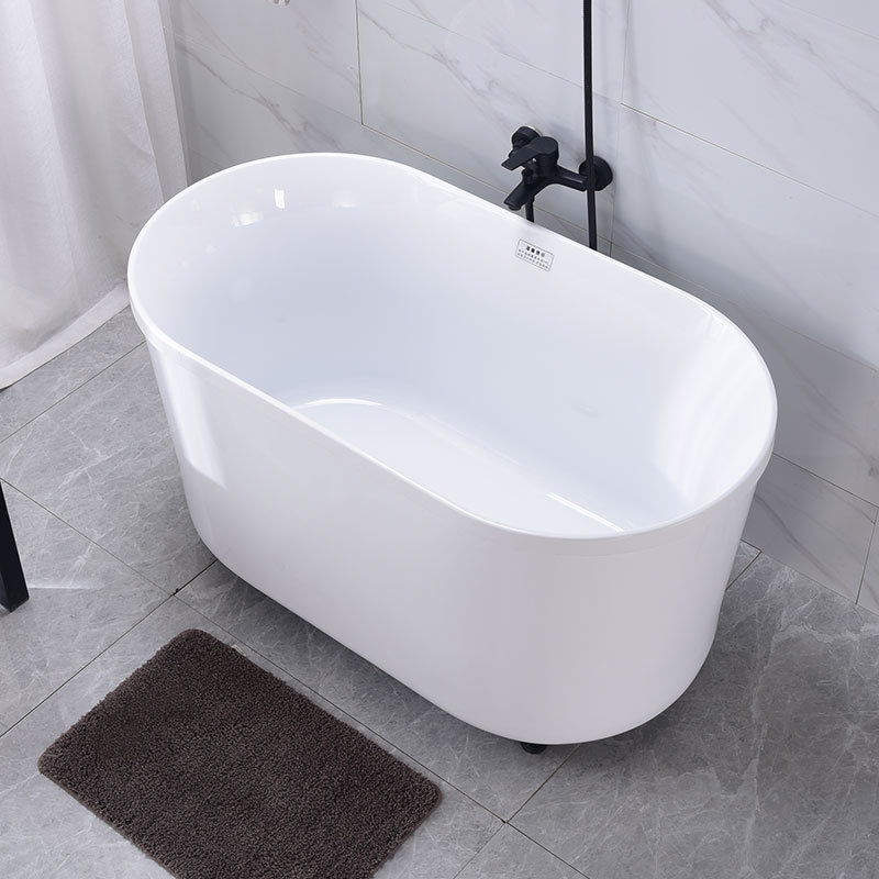浴缸小户型 彩色坐式浴缸亚克力独立式可移动 加深泡澡日式小浴缸
