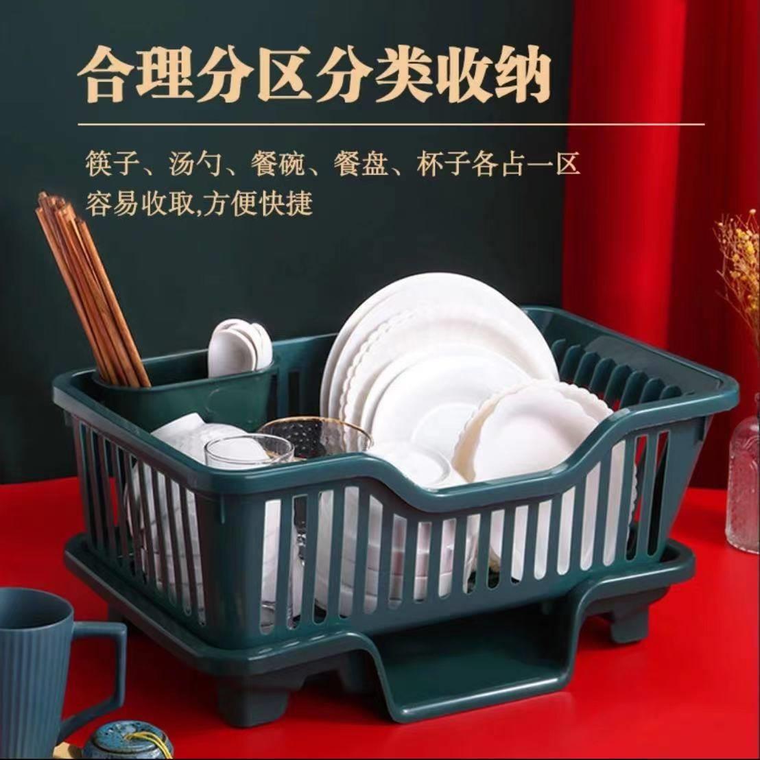 祥殿精品沥水碗架新款水槽放碗架筷子餐具置物架果蔬沥水篮收纳篮