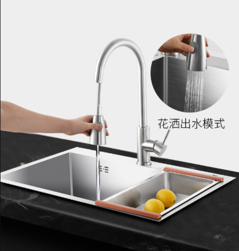 【下30不锈钢洗碗池大号家用x454手工洗菜盆台厨房水槽单槽洗手盆