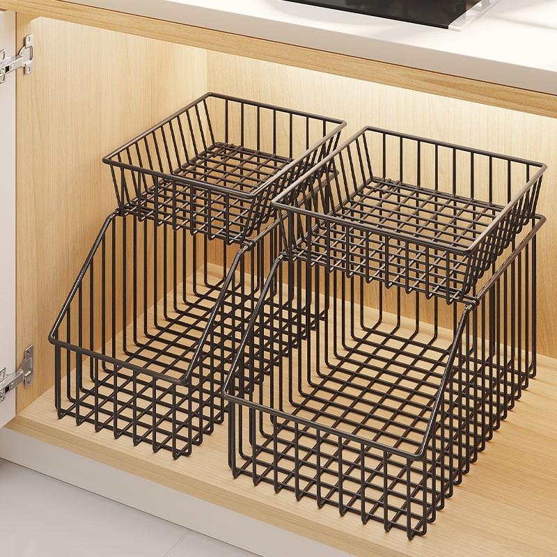 收纳神器橱柜分层储物架厨房下水槽置物架新款调料架卫生间多功能