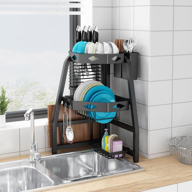 多功能晾放在上面放海绵厨房洗碗池转角置物架单水槽刀具菜板碟盘