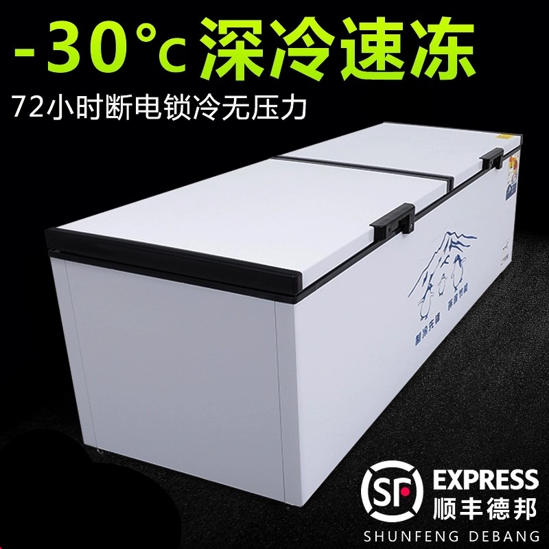 墨香雪冰柜商用大容量冷冻冷藏超大卧式单温双温铜管速冻超市冰柜